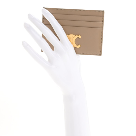 ☆☆CELINE☆☆ 24FW Celine Card Wallet 10M242GC402SI Beige Women's Wallet on chain Triomphe in shiny calfskin | CELINE