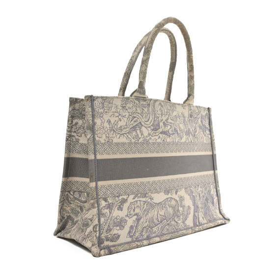 CHRISTIAN DIOR Canvas Embroidered Medium Dioriviera Toile De