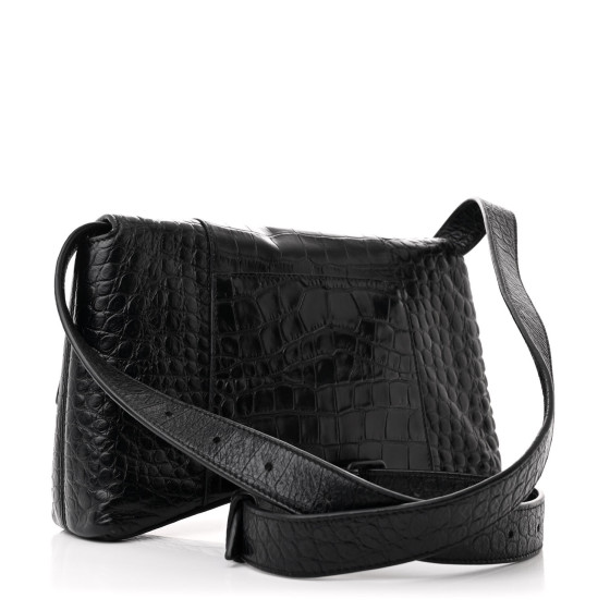 BALENCIAGA Extra Supple Calfskin Crocodile Embossed