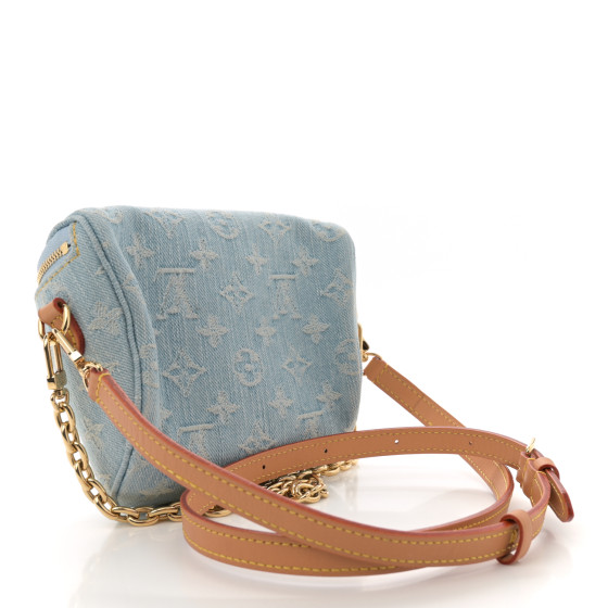 【LOUIS VUITTON】ミニ バムバッグ スカイブルーデニム ルイ・ヴィトン24年夏ウィメンズバッグ、“ヴィンテージ調デニム