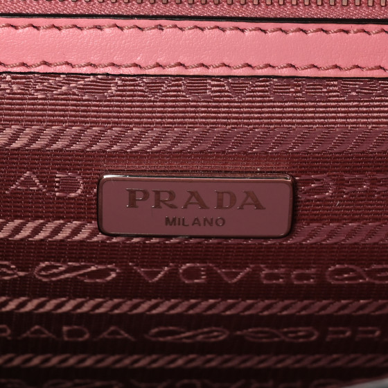 PRADA Saffiano Pattina Sound Chain Crossbody Bag Petalo