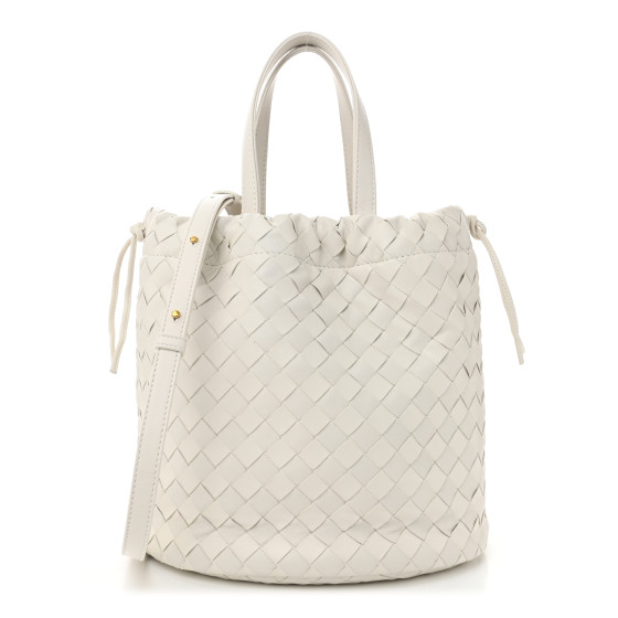 BOTTEGA VENETA Calfskin Intrecciato Small Castello Bucket