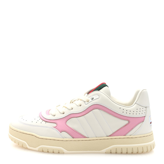 GUCCI レディース GUCCI Calfskin Womens Re-Web Sneakers 39.5 White Pink