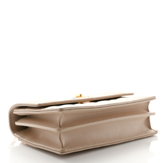 CHRISTIAN DIOR Lambskin Macrocannage Mini Miss Caro Bag