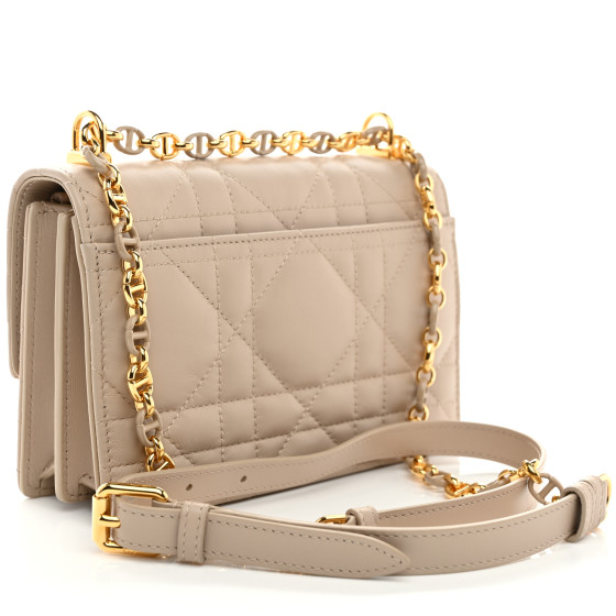 CHRISTIAN DIOR Lambskin Macrocannage Mini Miss Caro Bag