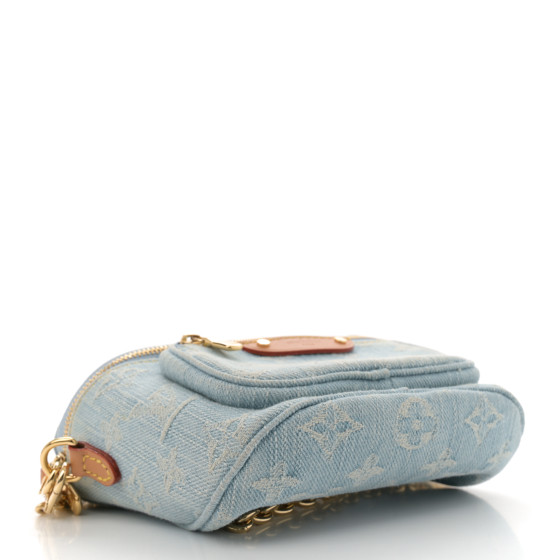【LOUIS VUITTON】ミニ バムバッグ スカイブルーデニム LOUIS VUITTON】ミニ バムバッグ スカイブルーデニム