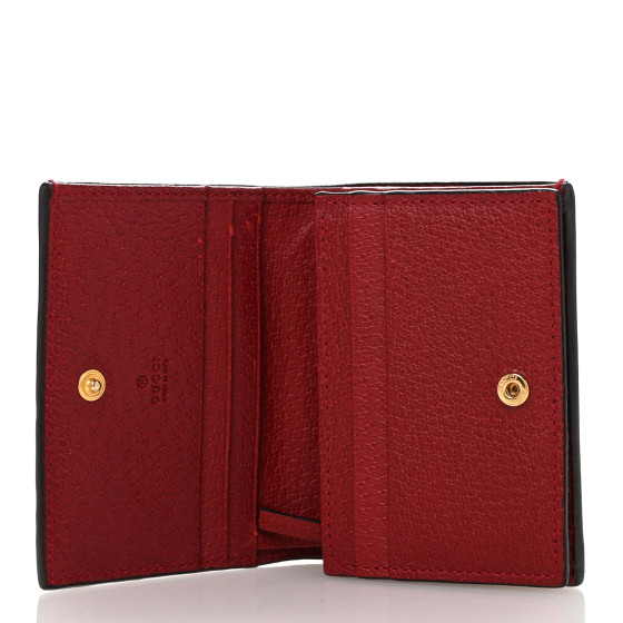 Gucci★素敵！Red Ophidia Flora Card Case Wallet GUCCI GG Supreme Monogram Flora Web Ophidia Card Case Red