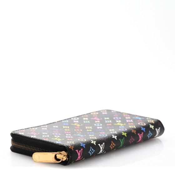LOUIS VUITTON Monogram Multicolor Zippy Wallet Black 1662938
