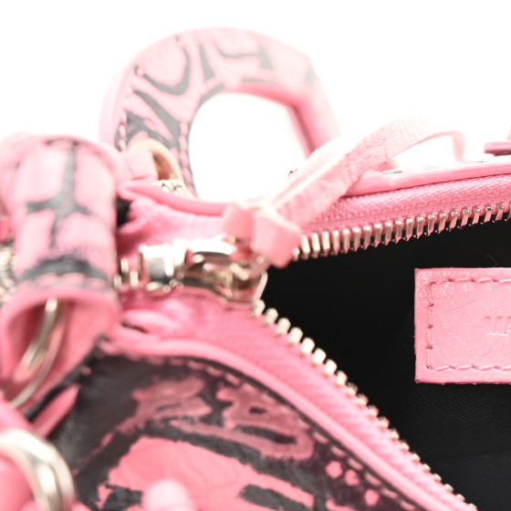BALENCIAGA Agneau Arena Graffiti Le Cagole Shoulder Bag XS