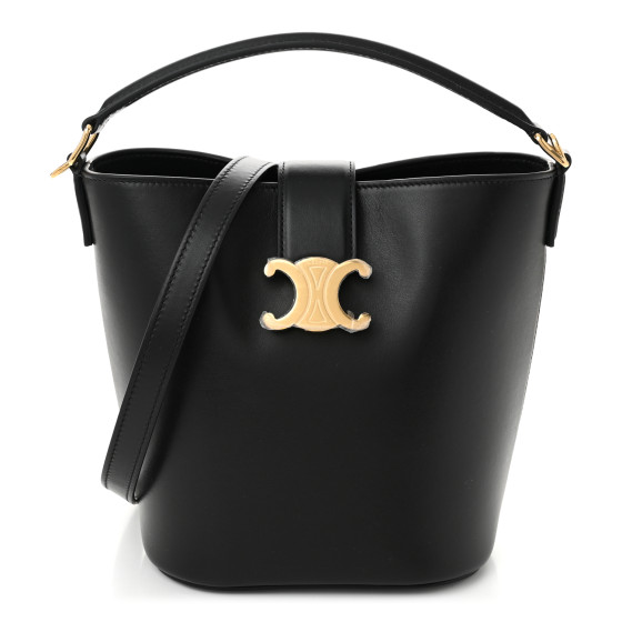 CELINE Smooth Calfskin Triomphe Small Louise Bag Black