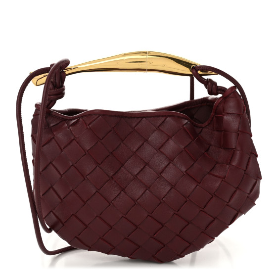 ハンドバッグ Bottega Veneta Sardine Small Handbag In Intrecciato Nappa BOTTEGA VENETA Nappa Intrecciato Mini Sardine Bag Barolo
