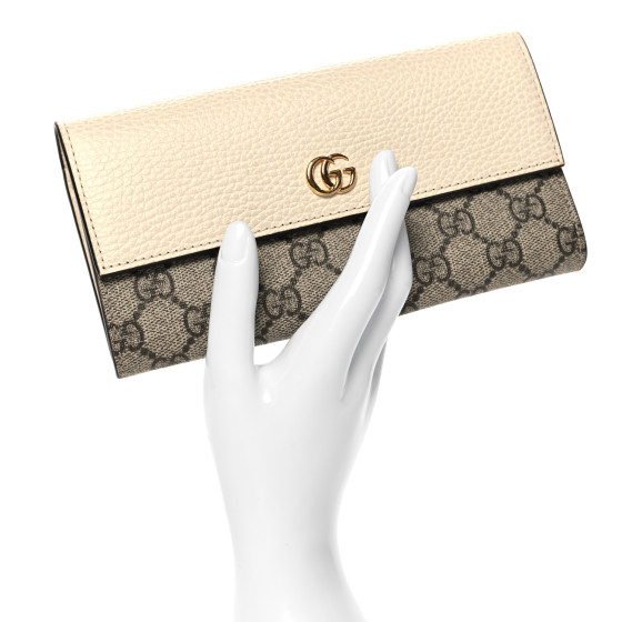 【国内発送】GG Supreme Continental Wallet GUCCI GG Supreme Monogram Textured Calfskin Web Ophidia