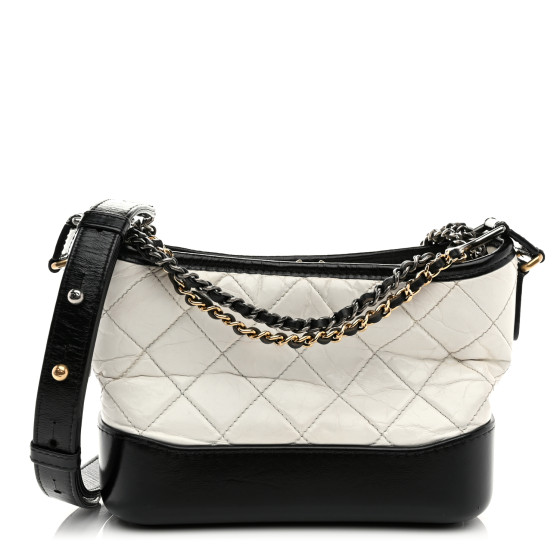 【CHANEL】Chanel small gabrielle hobo★シャネル【ランク:A】 Chanel Small Gabrielle Hobo Bag Black Tan Beige Aged