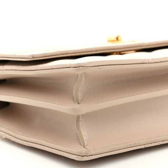 CHRISTIAN DIOR Lambskin Macrocannage Mini Miss Caro Bag