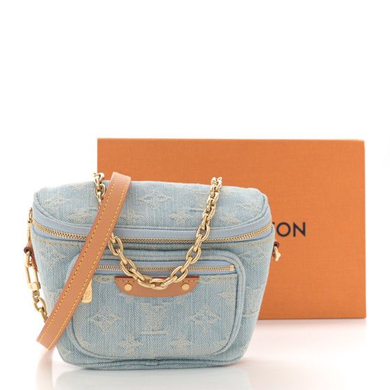 【LOUIS VUITTON】ミニ バムバッグ スカイブルーデニム LOUIS VUITTON】ミニ バムバッグ スカイブルーデニム