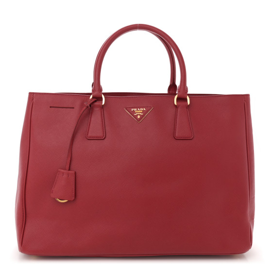 ☆ PRADA ☆ トートバッグ SAFFIANO LUX フォーコレッド PRADA Saffiano Lux Large Tote Fuoco 1672192 | FASHIONPHILE