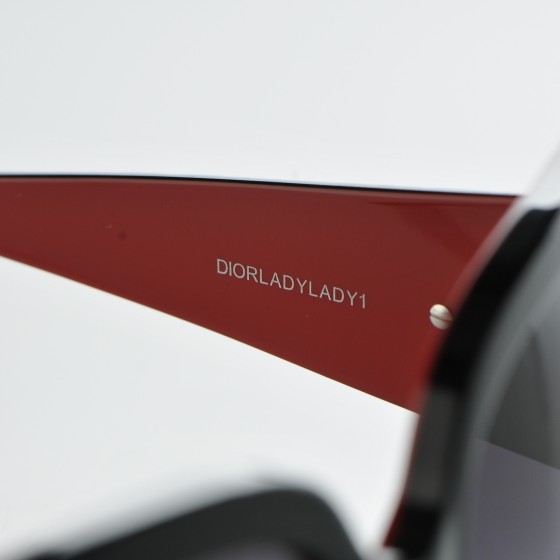 Dior サングラス 黒/赤 Christian Dior LADYLADY1 CHRISTIAN DIOR Resin Cannage Dior Lady Lady 1 Sunglasses