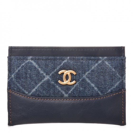 【Chanel】シャネル★Gabrielle Cardholder★カードホルダー CHANEL Denim Aged Calfskin Quilted Gabrielle Card Holder