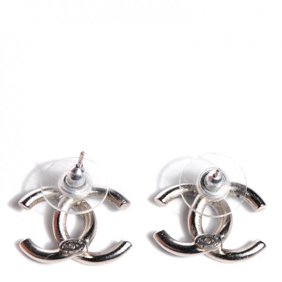 CHANEL Baguette Crystal CC Earrings Blue 104765 | FASHIONPHILE