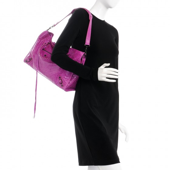 BALENCIAGA Agneau Classic Hardware City Amethyst 232396