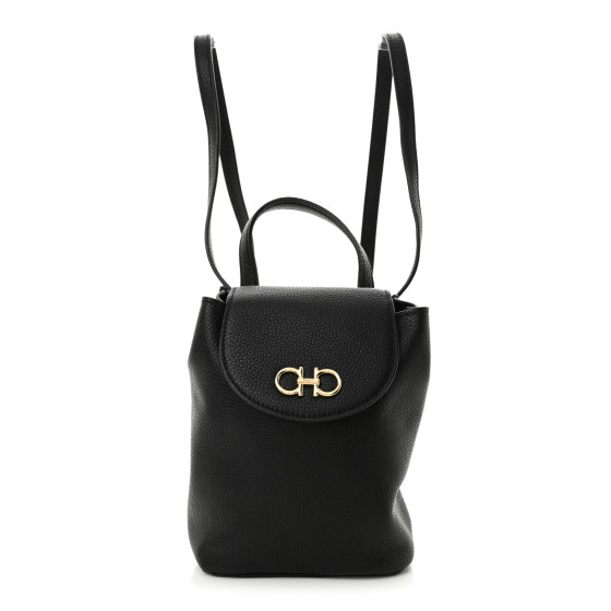 バックパック・リュック FERRAGAMO GANCINI MINI BACKPACK SALVATORE FERRAGAMO Grained Calfskin Mini Gancini Backpack