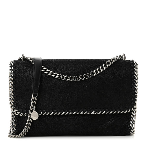 STELLA MCCARTNEY Shaggy Deer Falabella Messenger Black