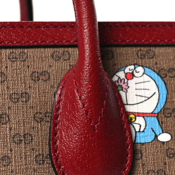 GUCCI X DORAEMON Mini Vintage GG Supreme Monogram Large Tote