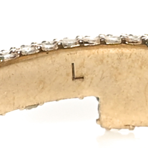 GUCCI9号 GUCCI Crystal Double G Ring 60 9 L Aged Gold 1616383