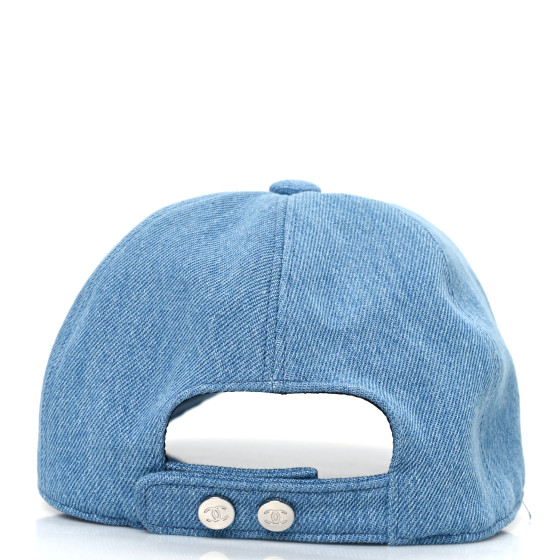 CHANEL Denim Cap Hat Blue 1615034 | FASHIONPHILE