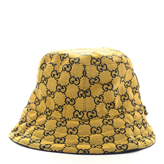 GUCCI Monogram Multicolor Reversible Self-Tie Bucket Hat XL