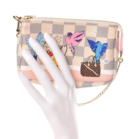 LOUIS VUITTON Damier Azur 2018 Christmas Animation Mini
