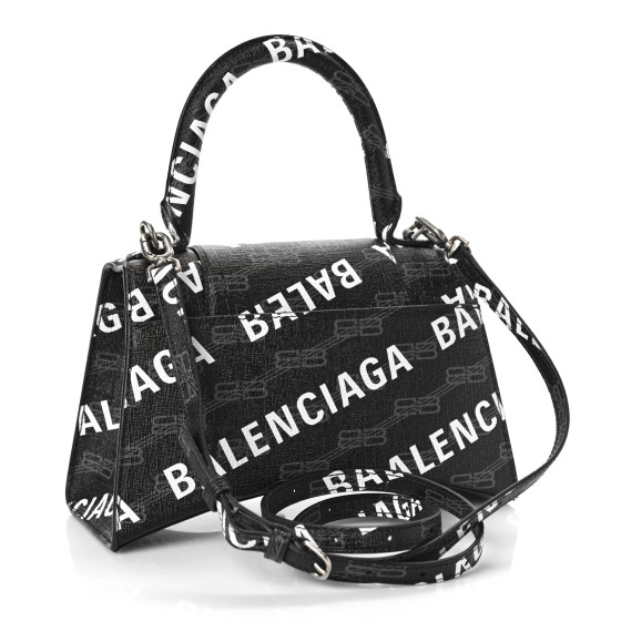 BALENCIAGA Coated Canvas BB Monogram Allover Logo Small