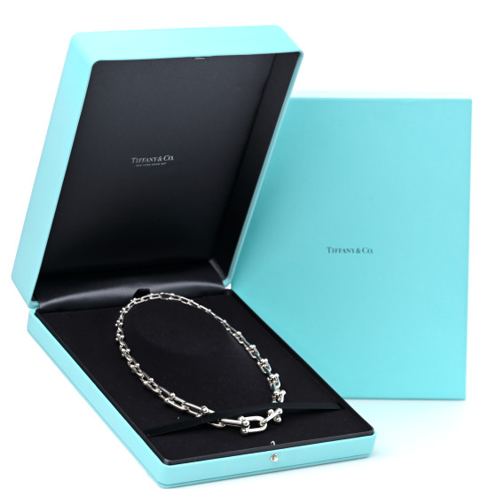 TIFFANY Sterling Silver HardWear Graduated Link Necklace