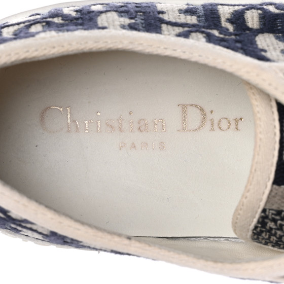 CHRISTIAN DIOR Canvas Oblique Walk'N'Dior Low Top Sneakers