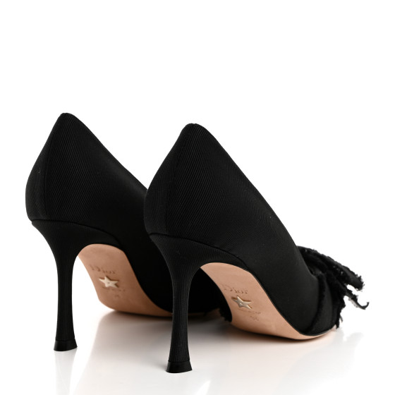 CHRISTIAN DIOR Grosgrain Pearl Fringe Adiorable Pumps 36