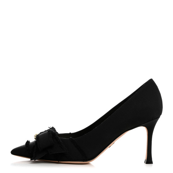 パンプス Adiorable swin Fringe Grosgrain Pumps 80MM Adiorable Slingback Pump Black Fringed Grosgrain | DIOR