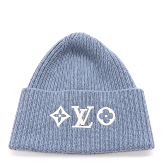 LOUIS VUITTON Wool Monogram LV Headline Beanie Hat S Light