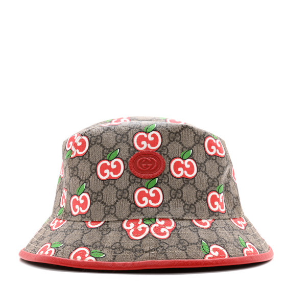 GUCCI GG Supreme Monogram Apple Textured Dollar Calfskin