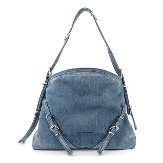 【GIVENCHY】ヴォワイユーバッグ ミディアム ウォッシュドデニム GIVENCHY Washed Denim Medium Voyou Bag Medium Blue 1521011