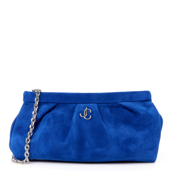 JIMMY CHOO■Suede Clutch Bag ■クラッチバッグ JIMMY CHOO Suede Clutch Blue 1520786 | FASHIONPHILE