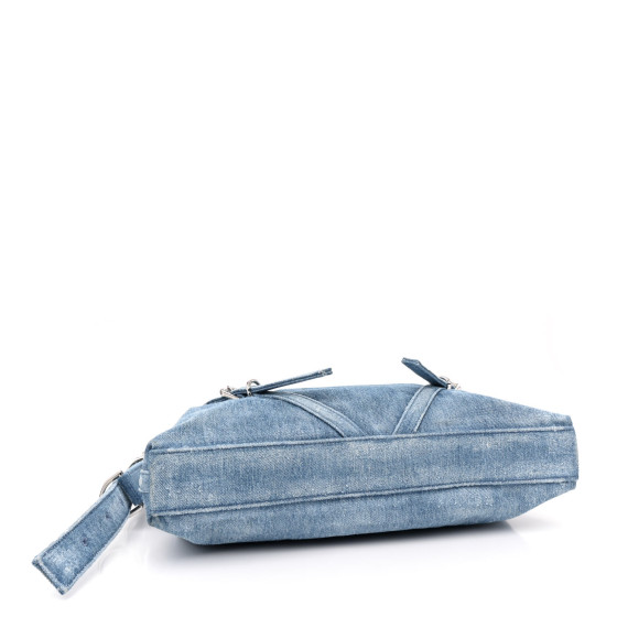GIVENCHY Washed Denim Medium Voyou Bag Medium Blue 1521011