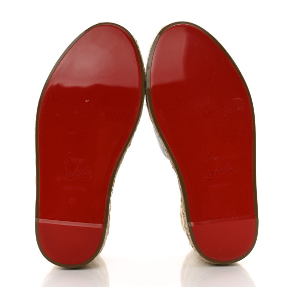 送料関税込み★Christian Louboutin★Ariella Zeppaサンダル Ariella Zeppa leather espadrille wedges in brown - Christian