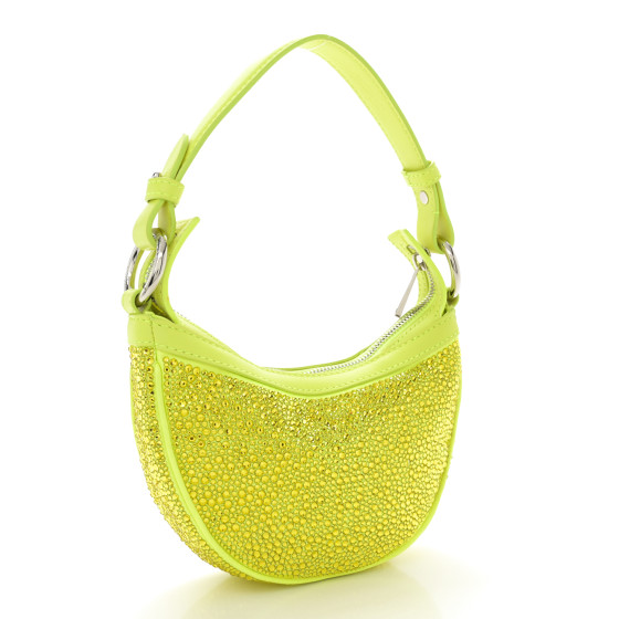 VERSACE Crystal La Medusa Mini Repeat Hobo Tropical Yellow