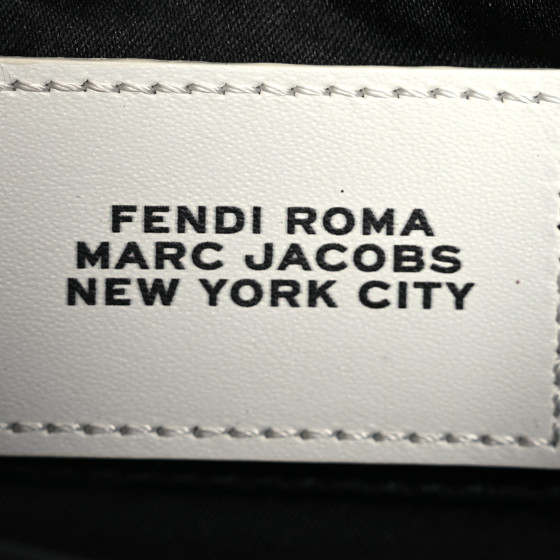 FENDI X MARC JACOBS Nappa Logo Phone Baguette Black 1574857
