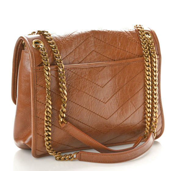トートバッグ SAINT LAURENT Caramel Leather Handbag Saint Laurent Uptown Medium Box Leather Top-Handle Bag
