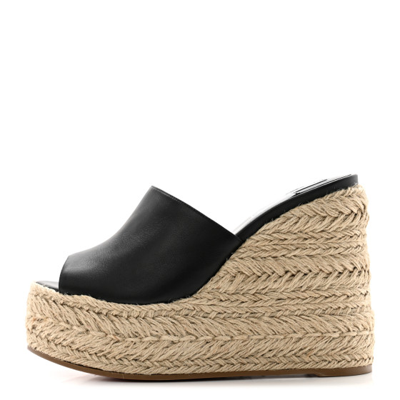 CHRISTIAN LOUBOUTIN Calfskin Ariella Zeppa 130 Espadrille