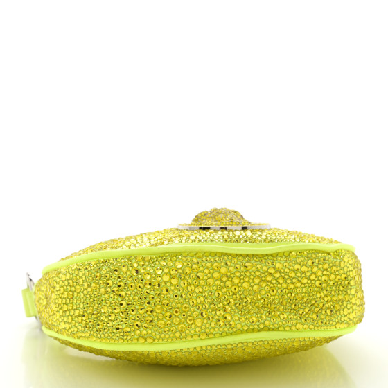 【送料&関税込】Versace Mini Hobo Bag With Crystals VERSACE Crystal La Medusa Mini Repeat Hobo Tropical Yellow