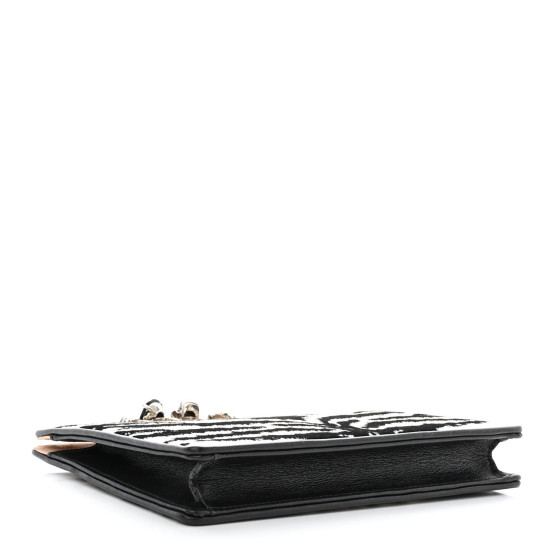 ALEXANDER MCQUEEN Calf Hair Zebra Print Knuckle Box Clutch