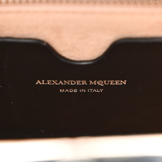 ALEXANDER MCQUEEN Calf Hair Zebra Print Knuckle Box Clutch