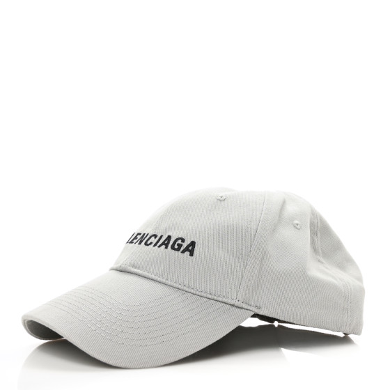 BALENCIAGA Cotton Drill Logo Classic Baseball Hat 59 L Lead